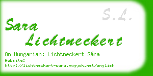 sara lichtneckert business card