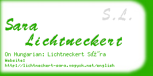 sara lichtneckert business card